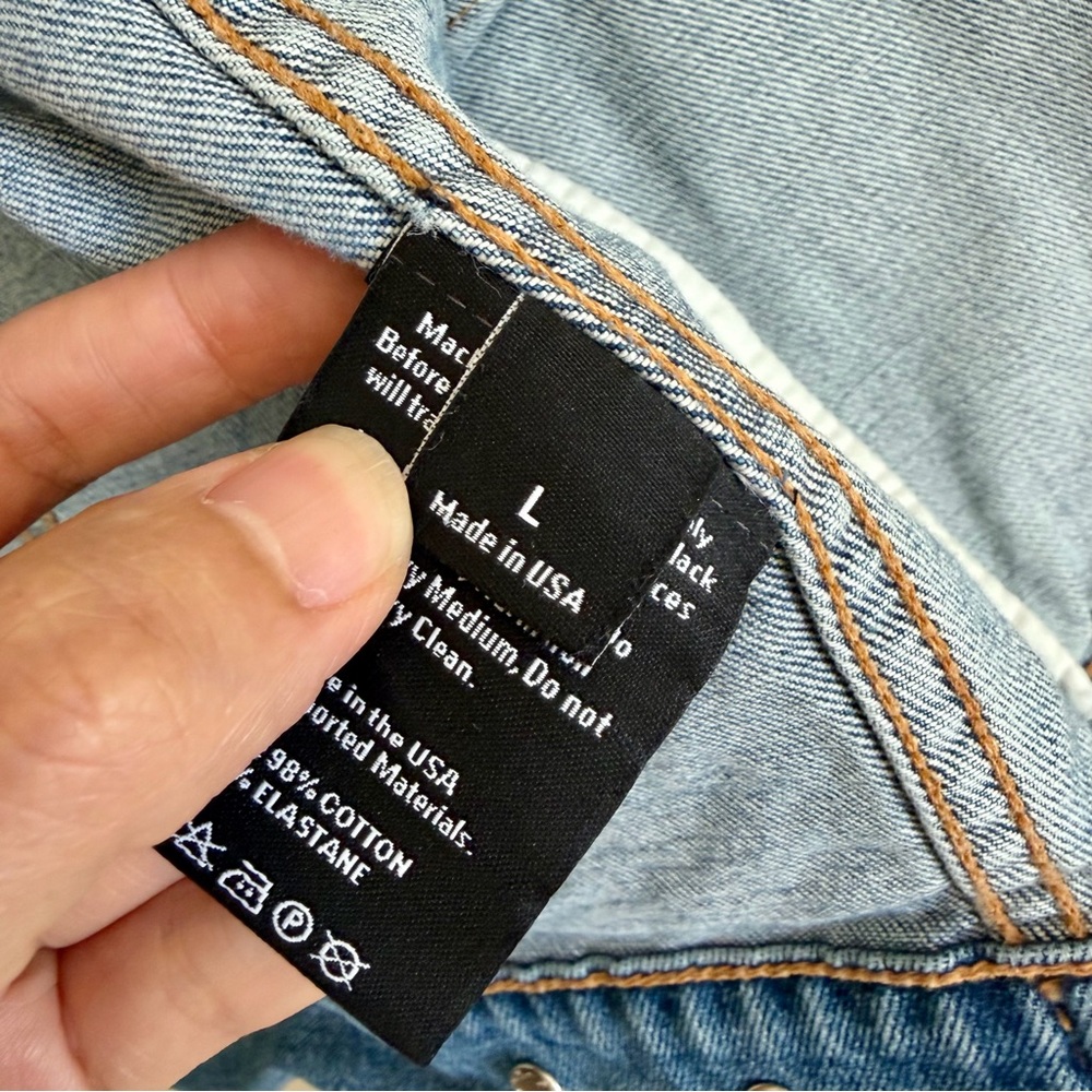 PSWL (Proenza Schouler White Label ) Light Blue Denim Jean Jacket (Size L) - Picture 4 of 6